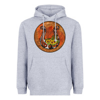 Heather Grey horseshoe circle Heavyweight Hoodie - JahusDesignShop