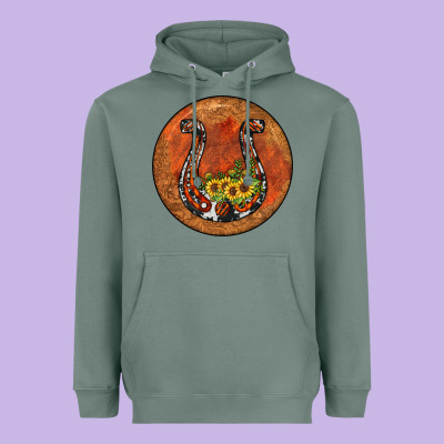 Horseshoe Circle Heavyweight Hoodie Designed By Jahusdesignshop