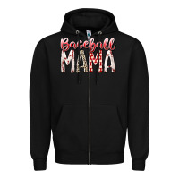 Black baseball  mama Zipper Hoodie - RacoonDesign