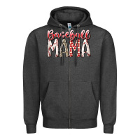 Charcoal Heather baseball  mama Zipper Hoodie - RacoonDesign