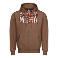 Chestnut baseball  mama Zipper Hoodie - RacoonDesign