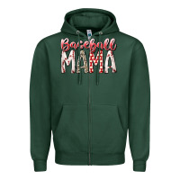 Sports Green baseball  mama Zipper Hoodie - RacoonDesign