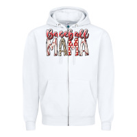 White baseball  mama Zipper Hoodie - RacoonDesign