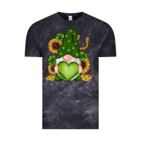 Cloud Black st patricks day shamrock sunflowers gnomes Vintage Tee - RanaPortraitStore