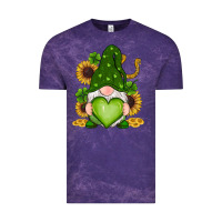 Cloud Purple st patricks day shamrock sunflowers gnomes Vintage Tee - RanaPortraitStore