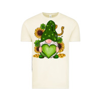 St Patricks Day Shamrock Sunflowers Gnomes Vintage Tee | Teevron