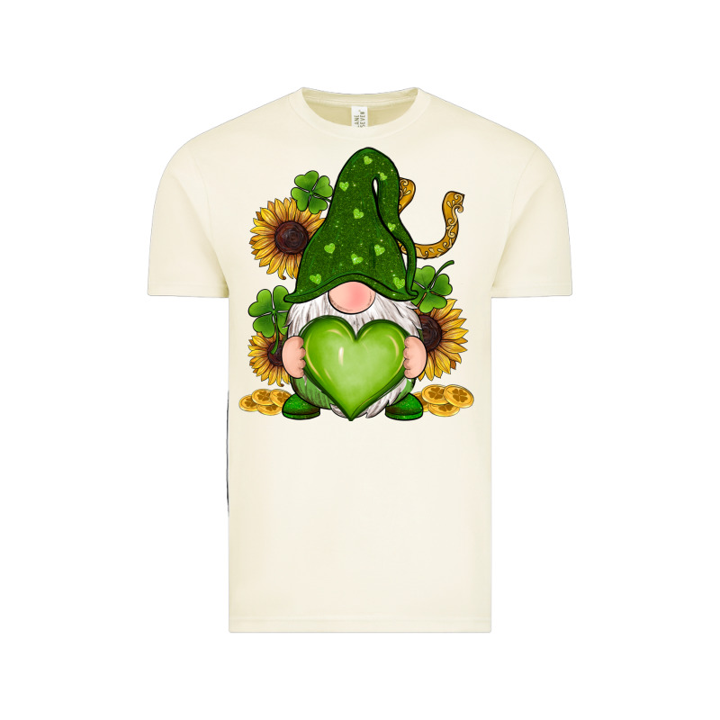 St Patricks Day Shamrock Sunflowers Gnomes Vintage Tee by RanaPortraitStore | Teevron
