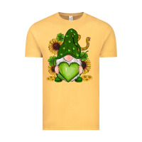 Vintage Mustard st patricks day shamrock sunflowers gnomes Vintage Tee - RanaPortraitStore