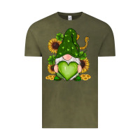 Vintage Olive st patricks day shamrock sunflowers gnomes Vintage Tee - RanaPortraitStore