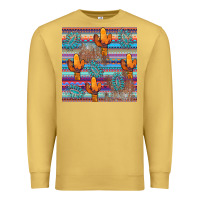 Antique Gold cactus gemstone seamless Premium Sweatshirt - AdoDesignShop