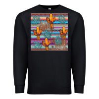 Black cactus gemstone seamless Premium Sweatshirt - AdoDesignShop