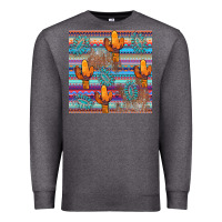 Charcoal Heather cactus gemstone seamless Premium Sweatshirt - AdoDesignShop