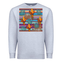 Heather Grey cactus gemstone seamless Premium Sweatshirt - AdoDesignShop