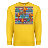 Lemon cactus gemstone seamless Premium Sweatshirt - AdoDesignShop