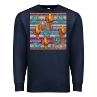 Navy cactus gemstone seamless Premium Sweatshirt - AdoDesignShop