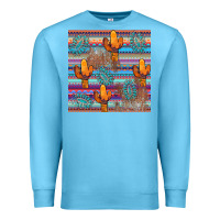 Ocean Blue cactus gemstone seamless Premium Sweatshirt - AdoDesignShop
