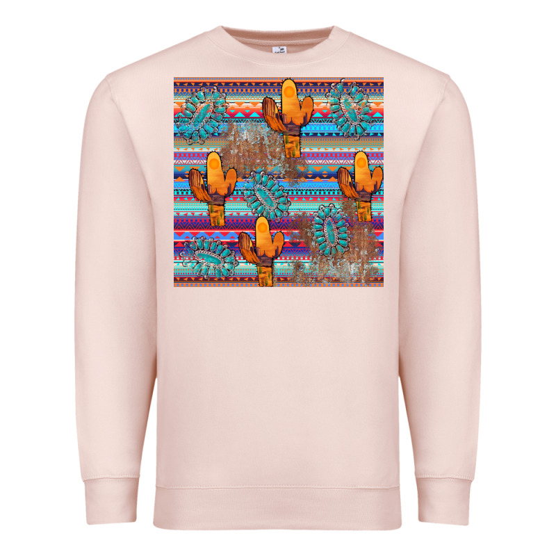 Cactus Gemstone Seamless Premium Sweatshirt by AdoDesignShop | Teevron