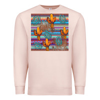 Pale Pink cactus gemstone seamless Premium Sweatshirt - AdoDesignShop