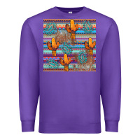 Purple cactus gemstone seamless Premium Sweatshirt - AdoDesignShop