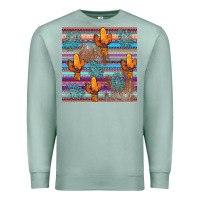 Seafoam cactus gemstone seamless Premium Sweatshirt - AdoDesignShop