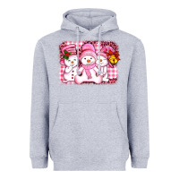 Heather Grey chillin pink   with my snowmies  ado Heavyweight Hoodie - AdoDesignShop