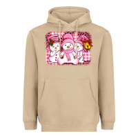 Mushroom chillin pink   with my snowmies  ado Heavyweight Hoodie - AdoDesignShop