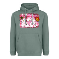 Sage chillin pink   with my snowmies  ado Heavyweight Hoodie - AdoDesignShop
