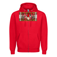 Red american football gnome license plate Zipper Hoodie - HRA Design Shop