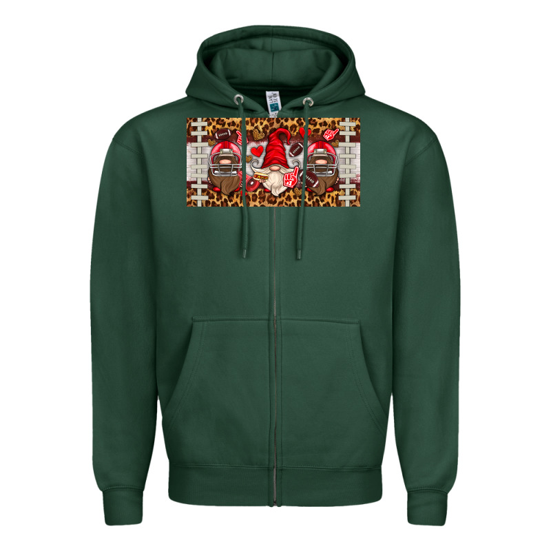 American Football Gnome License Plate Zipper Hoodie by HRA Design Shop | Teevron
