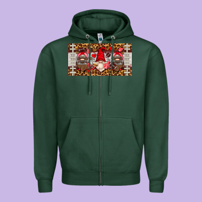 American Football Gnome License Plate Zipper Hoodie Designed By Hra Design Shop
