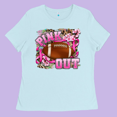 Pink Out Ladies Tee Designed By Adodesignshop