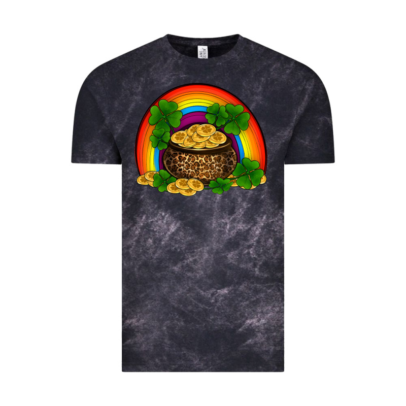 St Patricks Shamrock Gold Leopard Rainbow Vintage Tee by RanaPortraitStore | Teevron