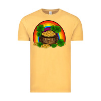 Vintage Mustard st patricks shamrock gold leopard rainbow Vintage Tee - RanaPortraitStore