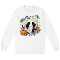 White My Cat Is My Boo Long Sleeve Tee - texasbilliewilder