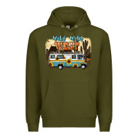 Army Green wild wild west Premium Hoodie - NancyCooperArtShop