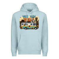 Blue Mist wild wild west Premium Hoodie - NancyCooperArtShop