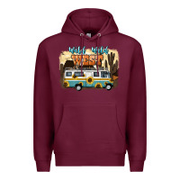 Burgundy wild wild west Premium Hoodie - NancyCooperArtShop