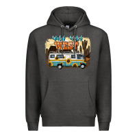 Charcoal Heather wild wild west Premium Hoodie - NancyCooperArtShop