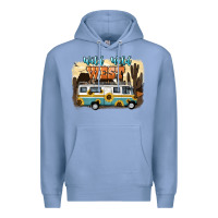 Colony Blue wild wild west Premium Hoodie - NancyCooperArtShop