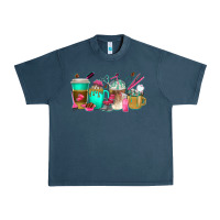 Midnight Navy hair hustler coffee cups Urban Heavy Tee - texasbilliewilder