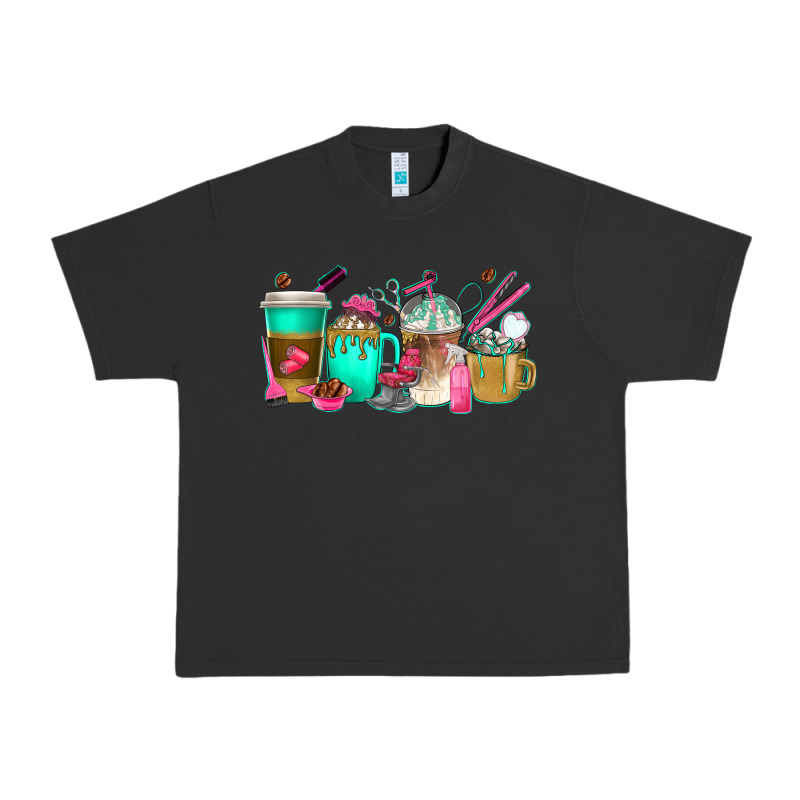 Hair Hustler Coffee Cups Urban Heavy Tee by texasbilliewilder | Teevron