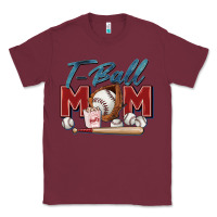 Burgundy t ball mom Classic Tee - Zillion Design Studio