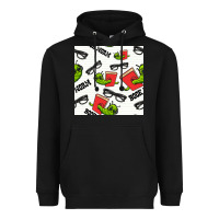 Bookworm Seamless Pattern Heavyweight Hoodie | Teevron