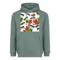Sage bookworm seamless pattern Heavyweight Hoodie - BundleAndBundleShop