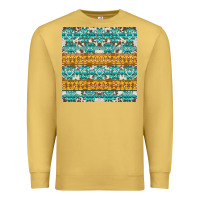 Antique Gold aztec cowhide seamless Premium Sweatshirt - AdoDesignShop