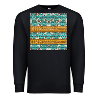 Black aztec cowhide seamless Premium Sweatshirt - AdoDesignShop