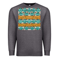 Charcoal Heather aztec cowhide seamless Premium Sweatshirt - AdoDesignShop