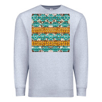 Heather Grey aztec cowhide seamless Premium Sweatshirt - AdoDesignShop