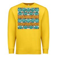 Lemon aztec cowhide seamless Premium Sweatshirt - AdoDesignShop