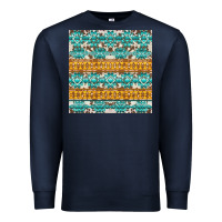 Navy aztec cowhide seamless Premium Sweatshirt - AdoDesignShop